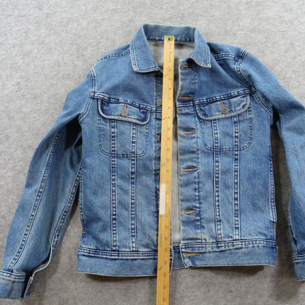 APC Jacket Womens Small Blue Denim Trucker Button Up Stretch Button Up - Picture 9 of 12